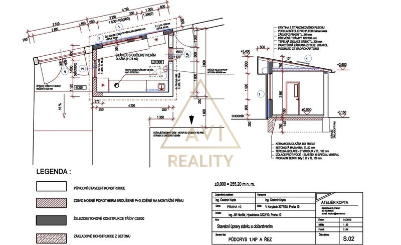 Pronájem moderního kiosku 29m2 + terasa 45m2, Praha 10