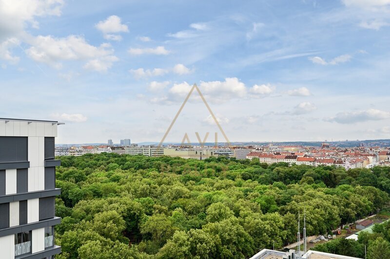 Pronájem bytu 4+kk 100m2 parkovací stání Garden Towers P3 Žižkov